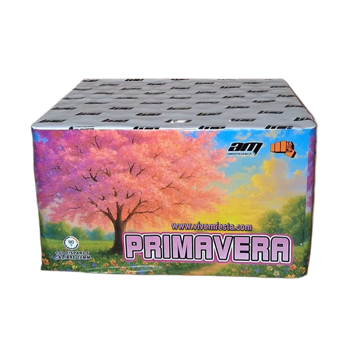 fogo de artificio multicolorido com final intenso
