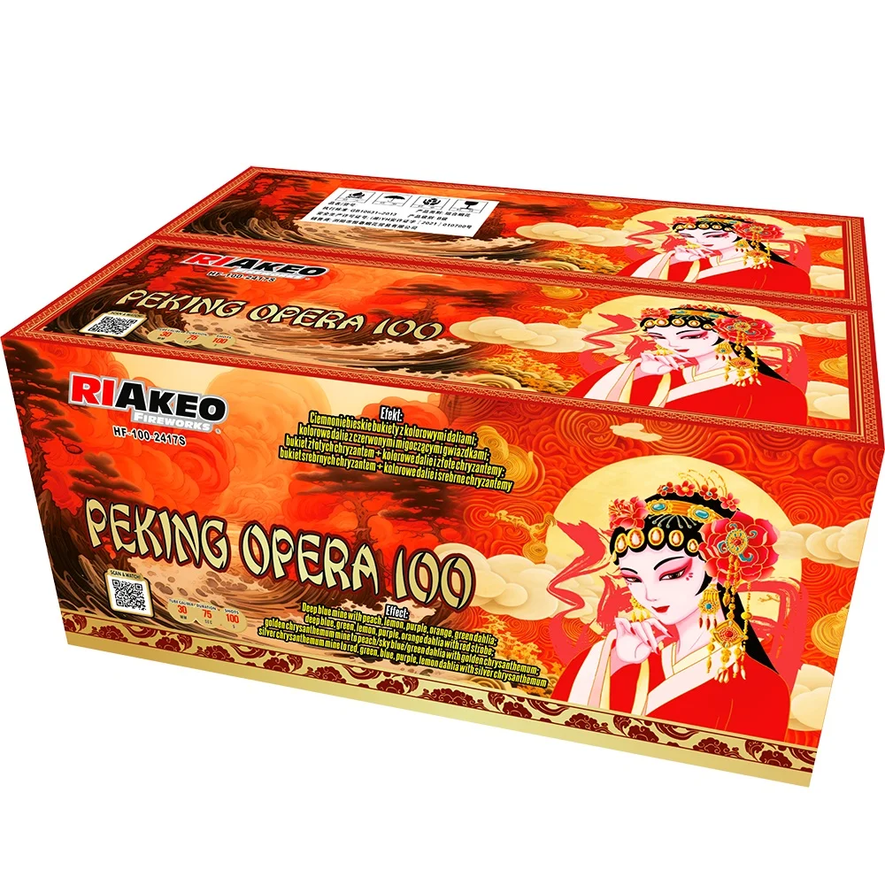 Bateria Profissional Composta Peking Opera de 100 Disparos 30mm