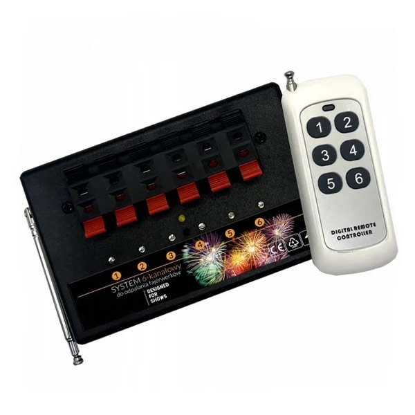 Dispositivo para Lançamento de Fogo de Artifício Wireless (6 canais)