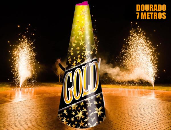Cone Repuxo Dourado 7 Metros