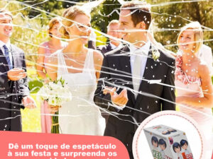 Bateria de Confetes e Serpentinas