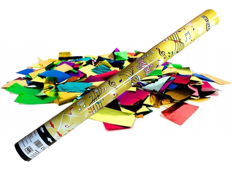 Canhão de Confetes com Multi Cores – 60 cm