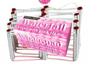Cascata Prateada com Chama Rosa (Chã Revelação Menina)