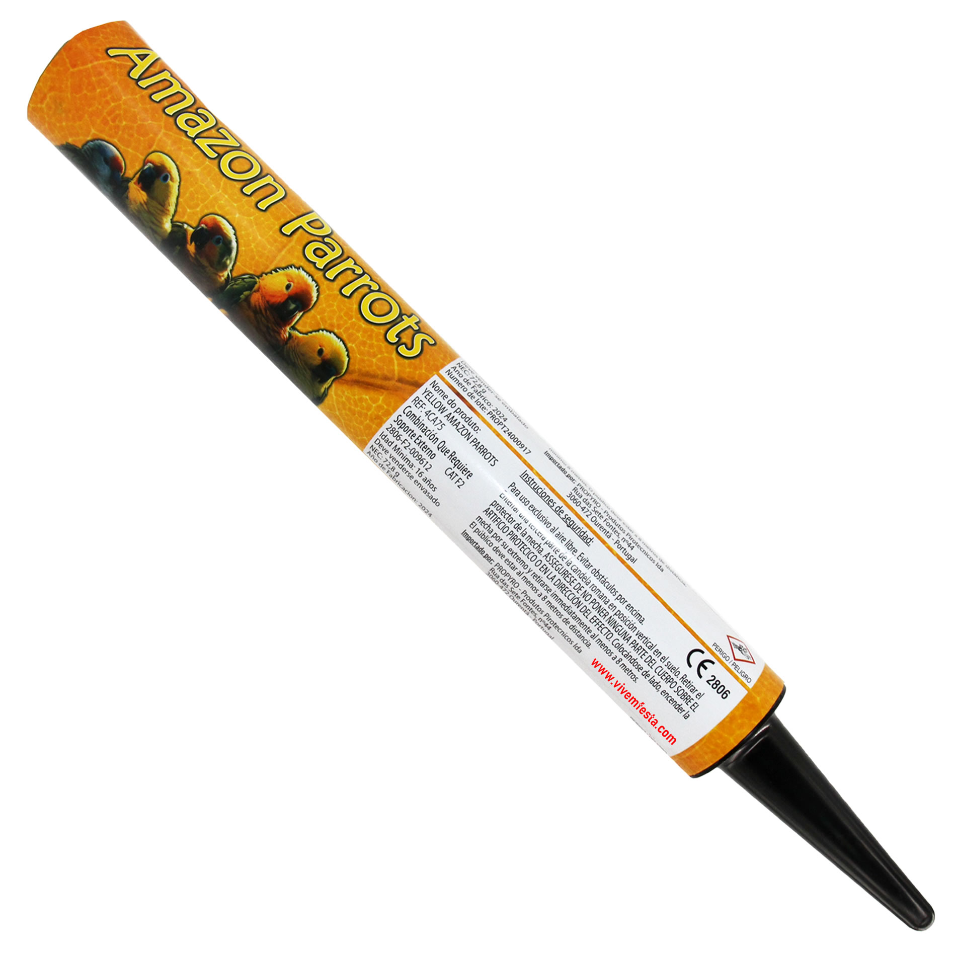 Candela Gatling Amarela 105 Disparos Pirotecnia Estadios